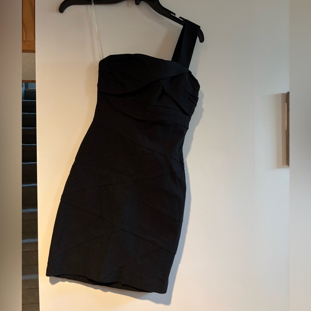 Ruby Rox Black Asymmetrical One Shoulder Bodycon Dress